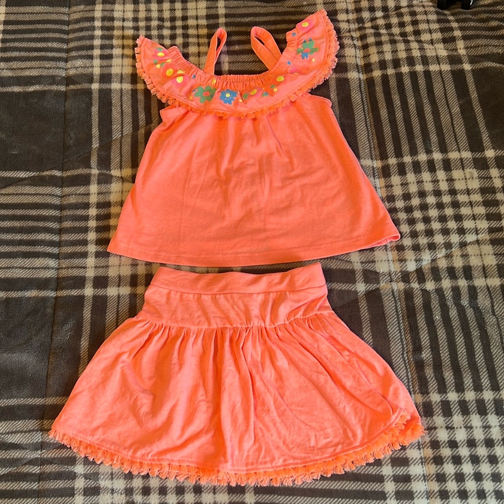 NWOT Toddler girl 2 piece skirt set